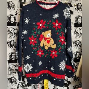VTG Nutcracker Teddy Bear Sweater